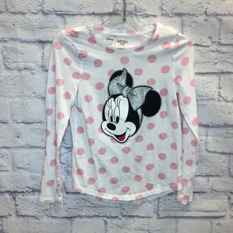 Disney White Size 7 Girls Long Sleeve Shirt