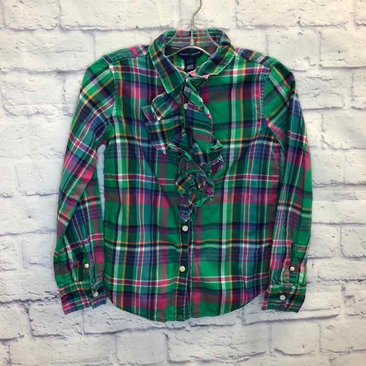 Ralph Lauren Green Size 7 Girl Polo or Button Down