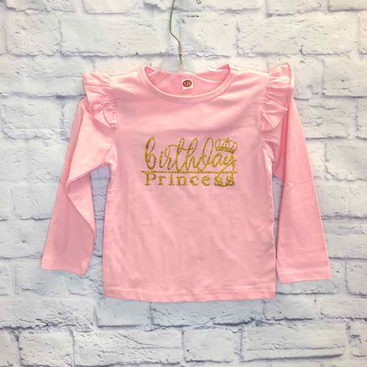Pink Size 5 Girls Long Sleeve Shirt