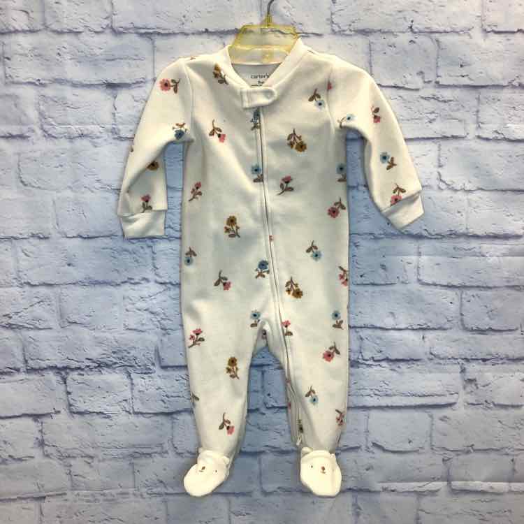 Carters Floral Size 9 Months Fleece Girls Sleeper