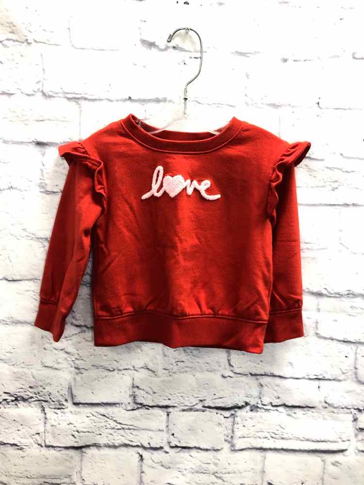 Cat & Jack Red Size 2T Girls Sweatshirt/Hoodie