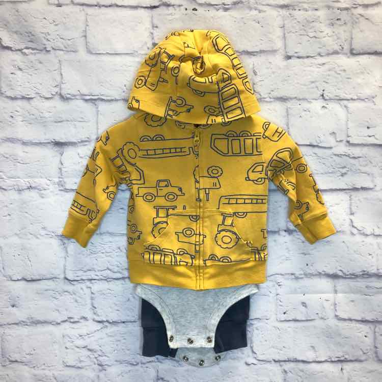 Child of Mine Yellow Size 3-6 Months Boys 3 Piece Outfit