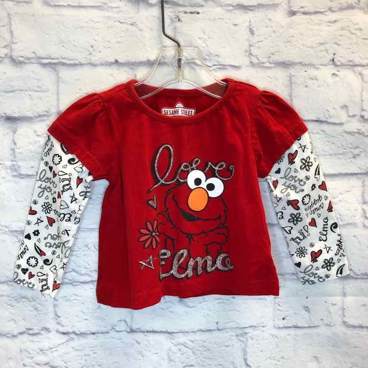 Sesame Street Red Size 18 Months Girls Long Sleeve Shirt