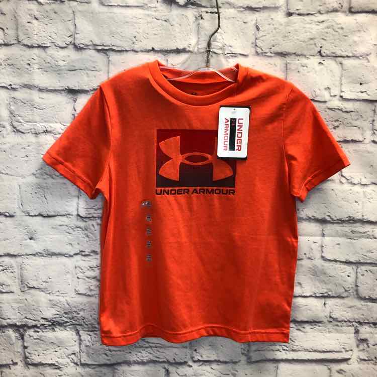 Under Armour Orange Size 7 Boys Short Sleeve Shirt