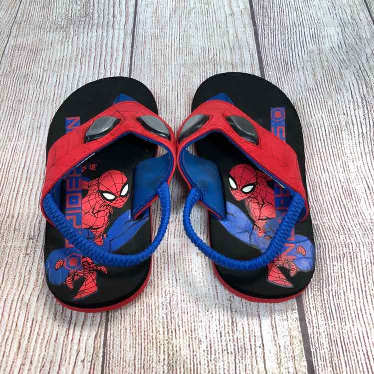 Spiderman Red Size 9 Boys Flip Flops