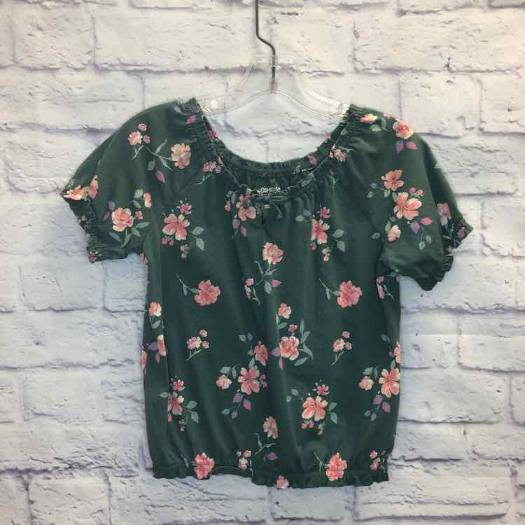 Oshkosh Green Size 8 Girls Short Sleeve Shirt