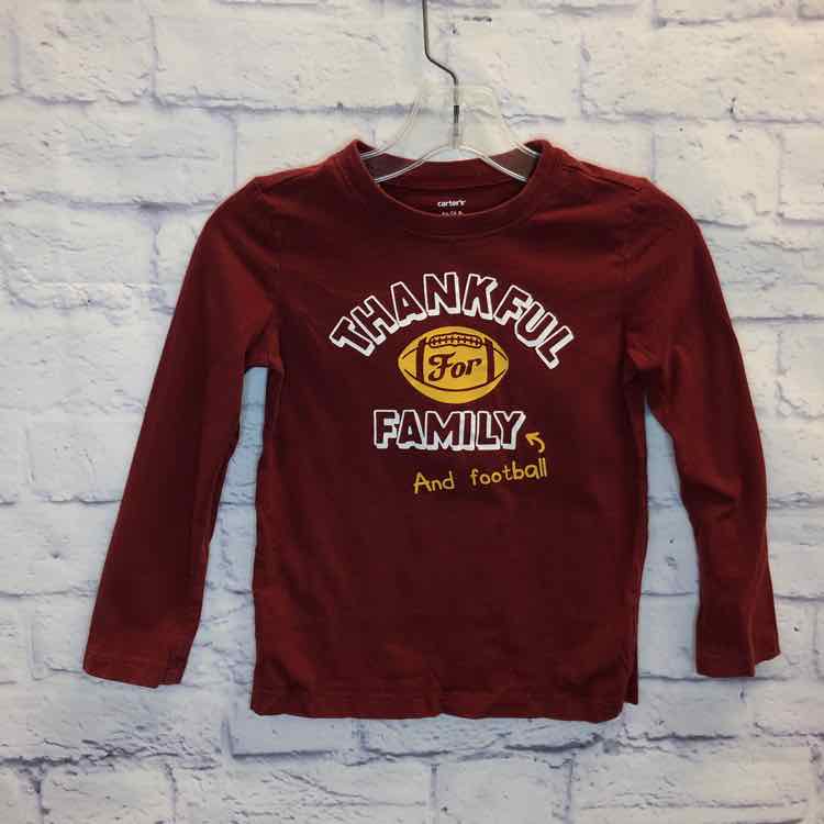 Carters Red Size 4T Boys Long Sleeve Shirt