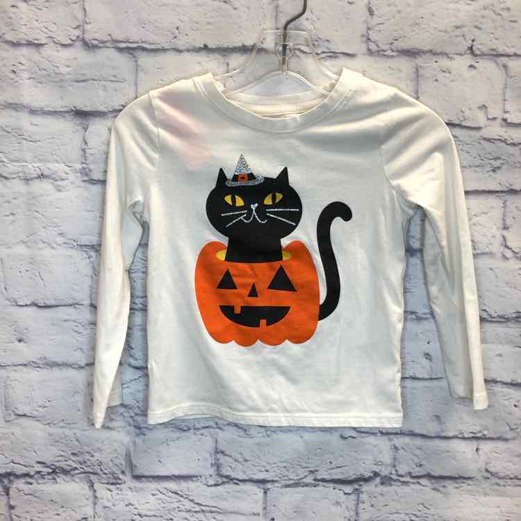 Cat & Jack White Size 4T Girls Long Sleeve Shirt