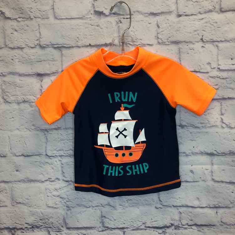 Simple Joys Orange Size 2T Boys Rashguard