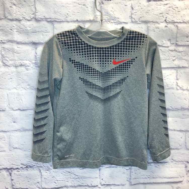 Nike Gray Size 6 Boys Long Sleeve Shirt