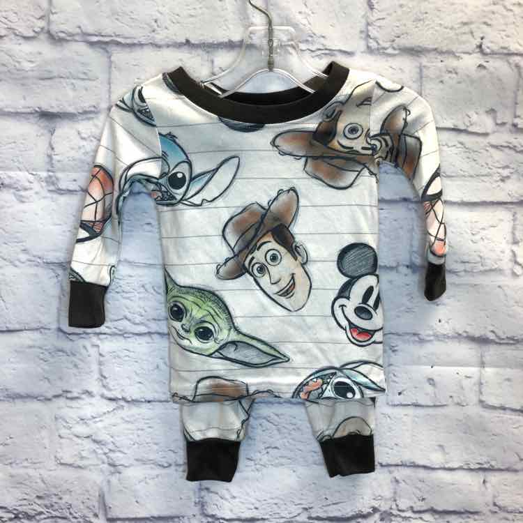 Disney White Size 12 Months Boys Pajamas