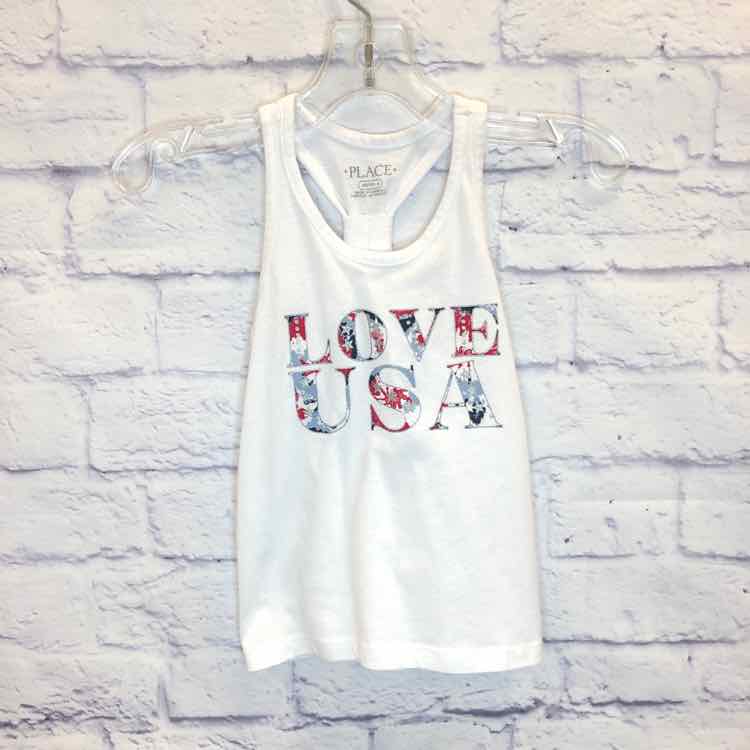 Childrens Place White Size 4T Girls Tank Top