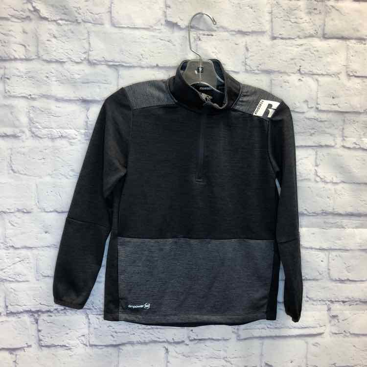 Russell Gray Size 8 Boys Long Sleeve Shirt