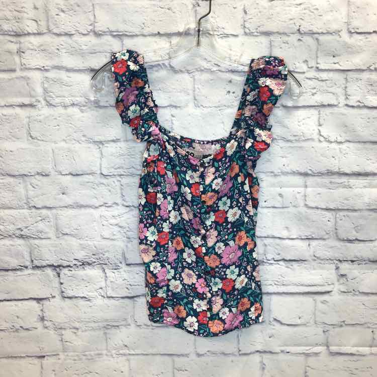 SO Floral Size 14 Girls Tank Top
