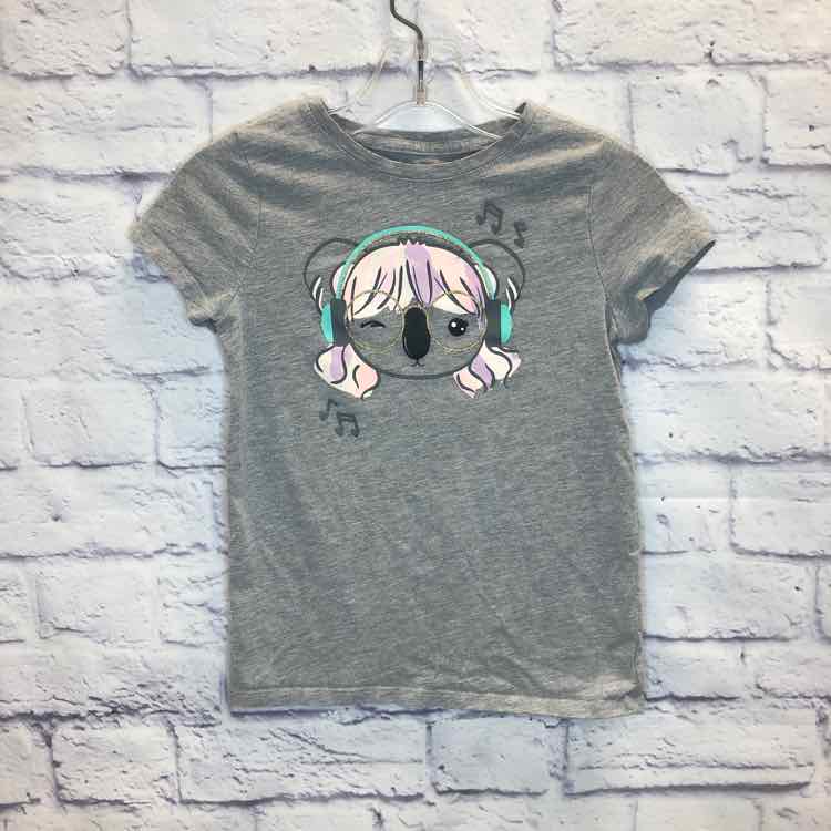 Cat & Jack Gray Size 6 Girls Short Sleeve Shirt