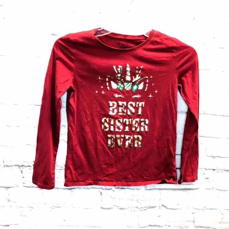 Childrens Place Red Size 10 Girls Long Sleeve Shirt