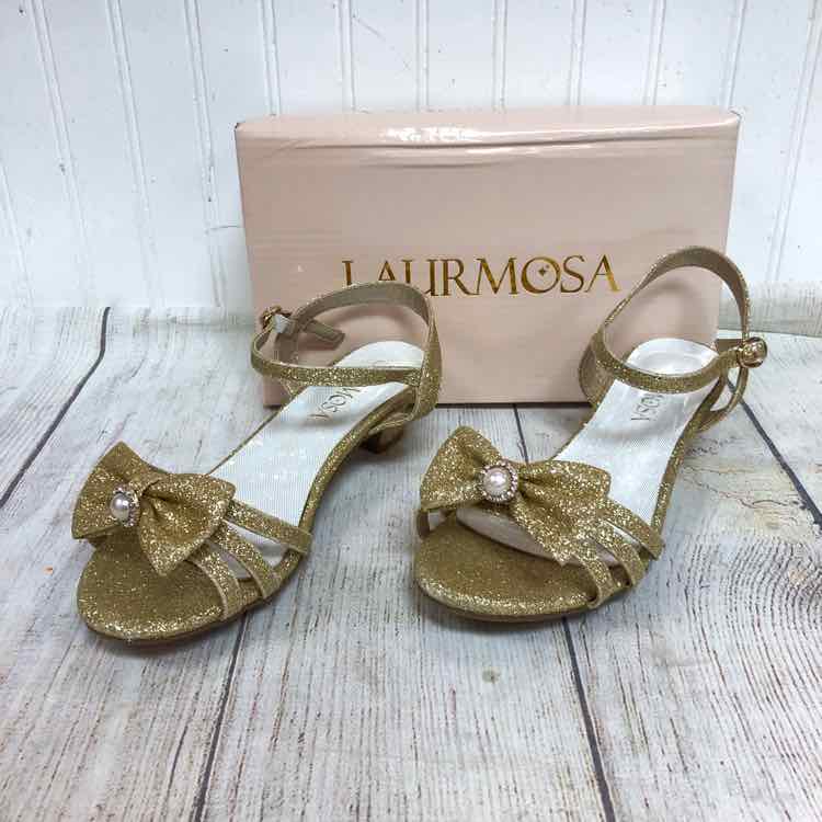 Laurmosa Gold Size 2 Girls Dress Shoes