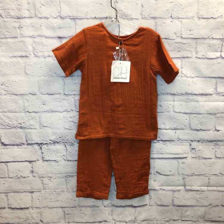 Canvas House Orange Size 3T Boys 2 Piece Outfit