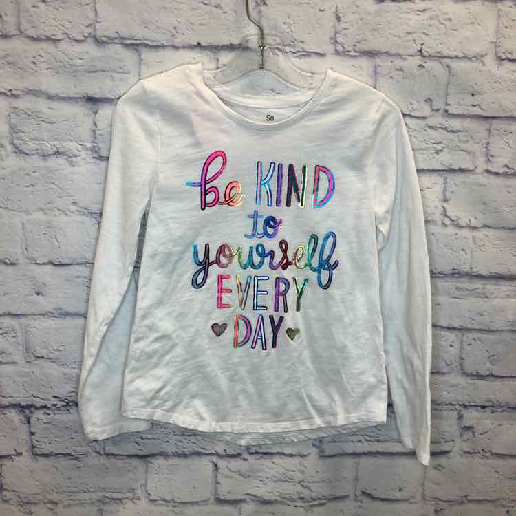 SO White Size 7 Girls Long Sleeve Shirt