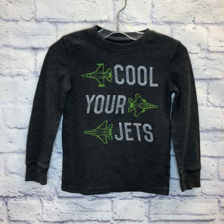 Jumping Beans Gray Size 5 Boys Long Sleeve Shirt