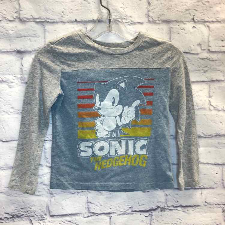 Sonic the Hedgehog Gray Size 4T Boys Long Sleeve Shirt