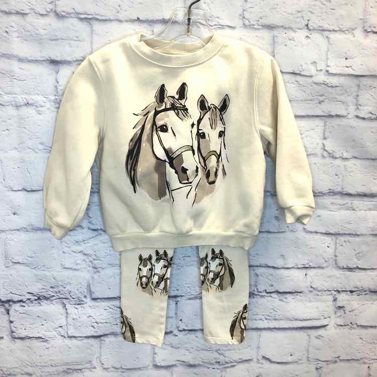 H&M Cream Size 2T Girls 2 Piece Outfit