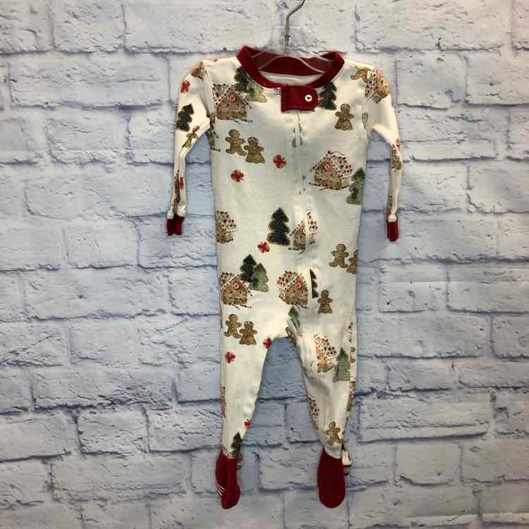 Burts Bees Red & Green Size 6-9 Months Boys Sleeper