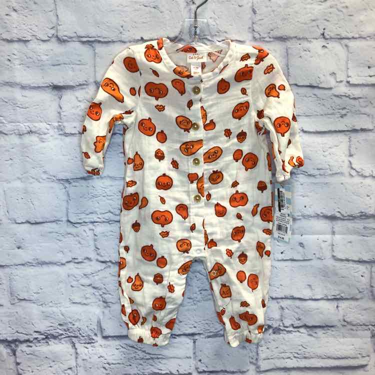Cat & Jack Orange Size 0-3 Months Boys Romper