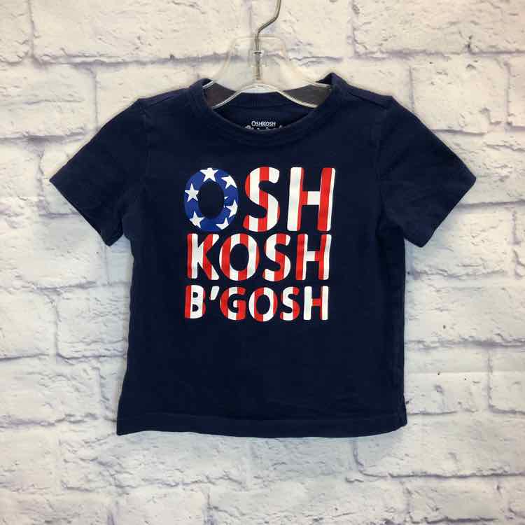 Oshkosh Navy Size 18 Months Boys Short Sleeve Shirt