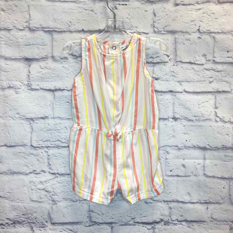 Carters Stripe Size 6 Months Girls Romper