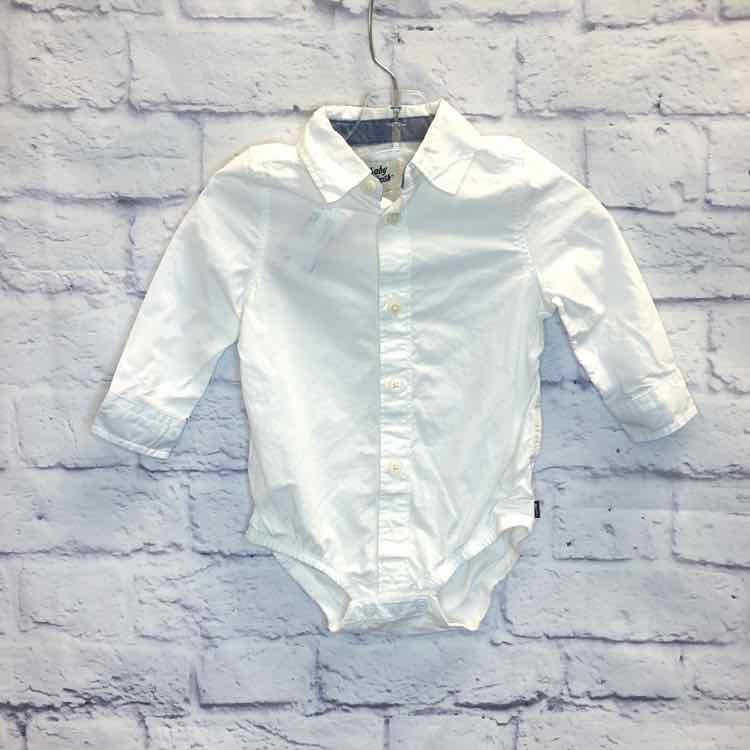 Oshkosh White Size 9 Months Boys Bodysuit