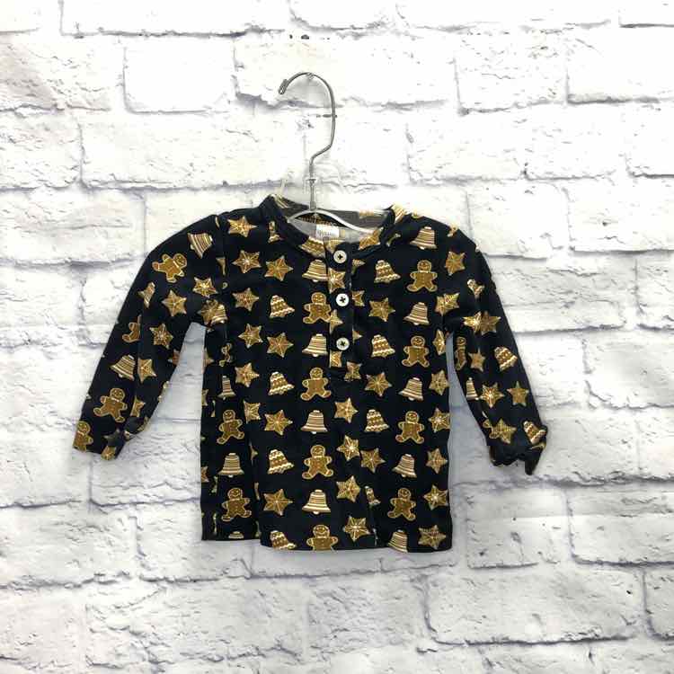Kate Quinn Organics Black Size 12-18 months Boys Long Sleeve Shirt