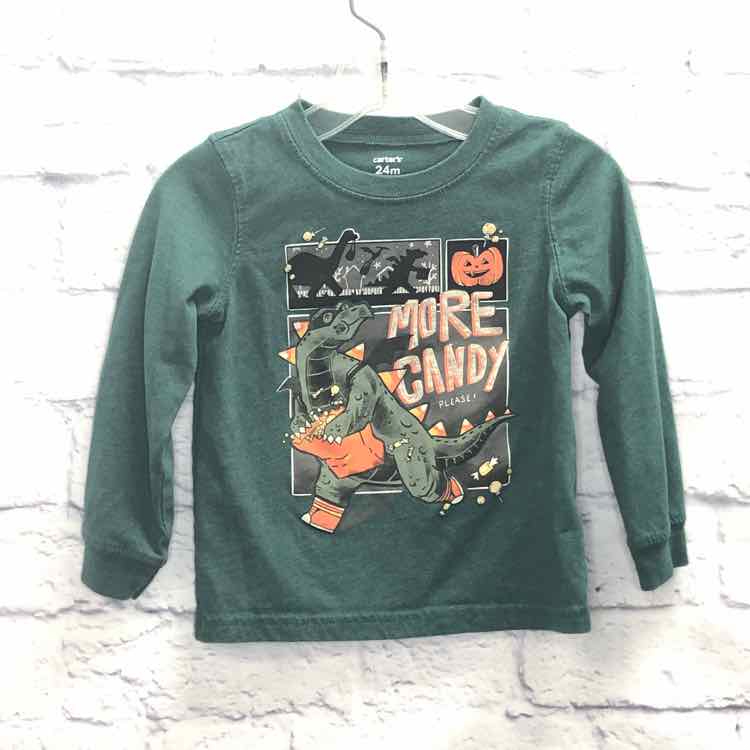 Carters Green Size 24 Months Boys Long Sleeve Shirt