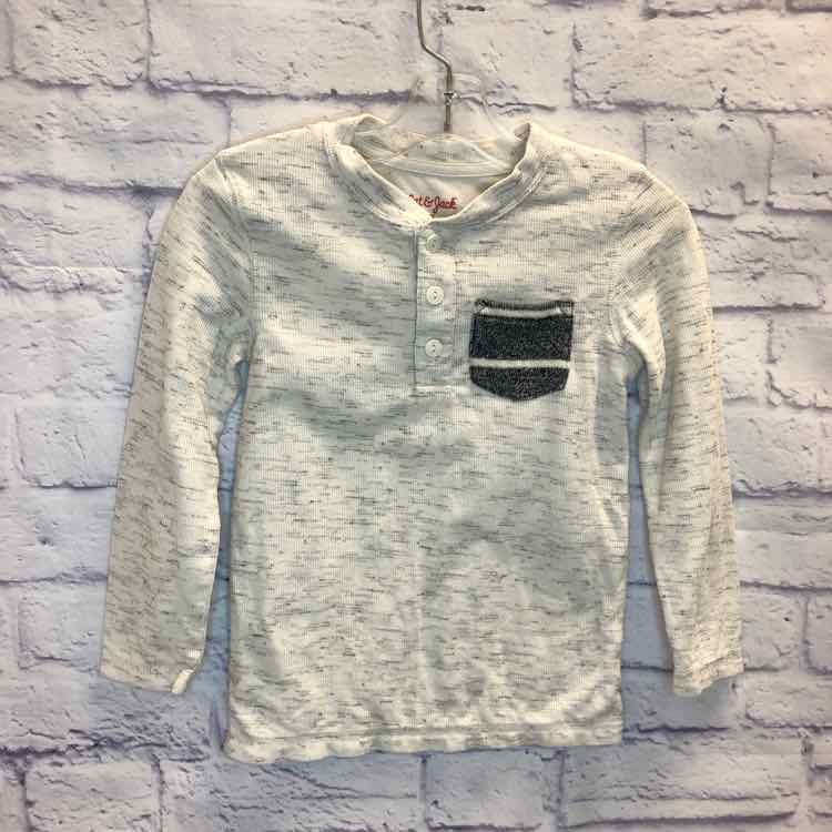 Cat & Jack Gray Size 5 Boys Long Sleeve Shirt