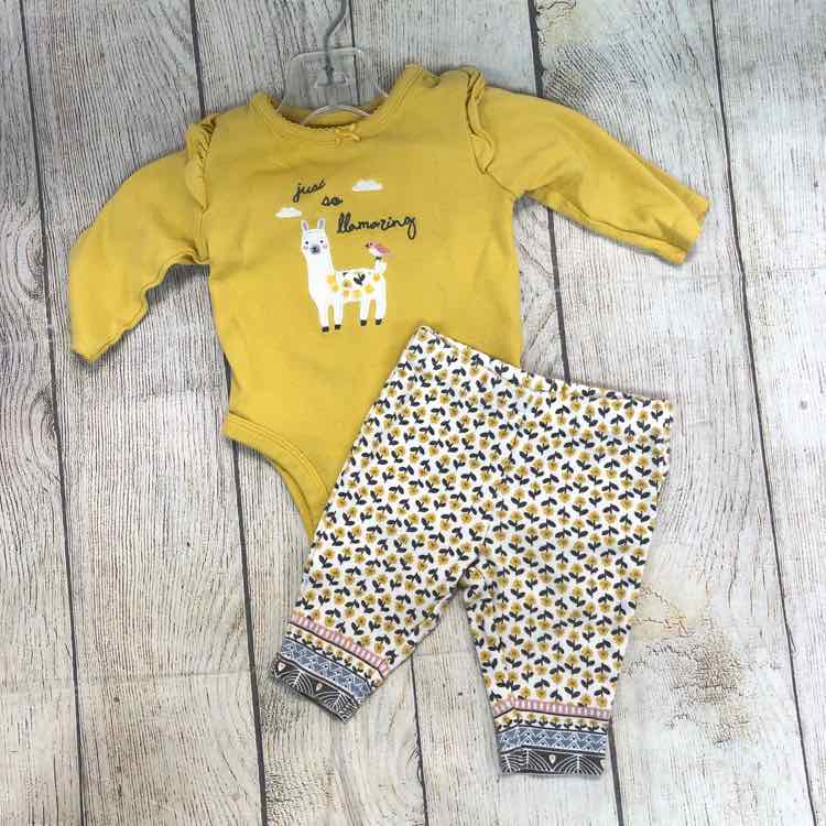 Carters Yellow Size 3 Months Girls 2 Piece Outfit