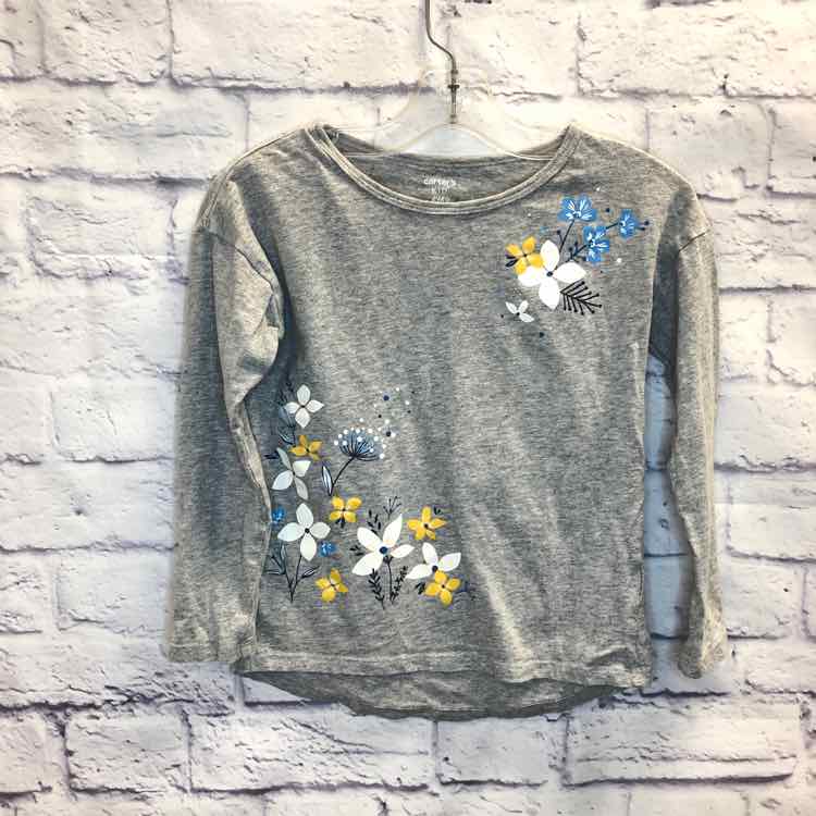 Carters Gray Size 6 Girls Long Sleeve Shirt