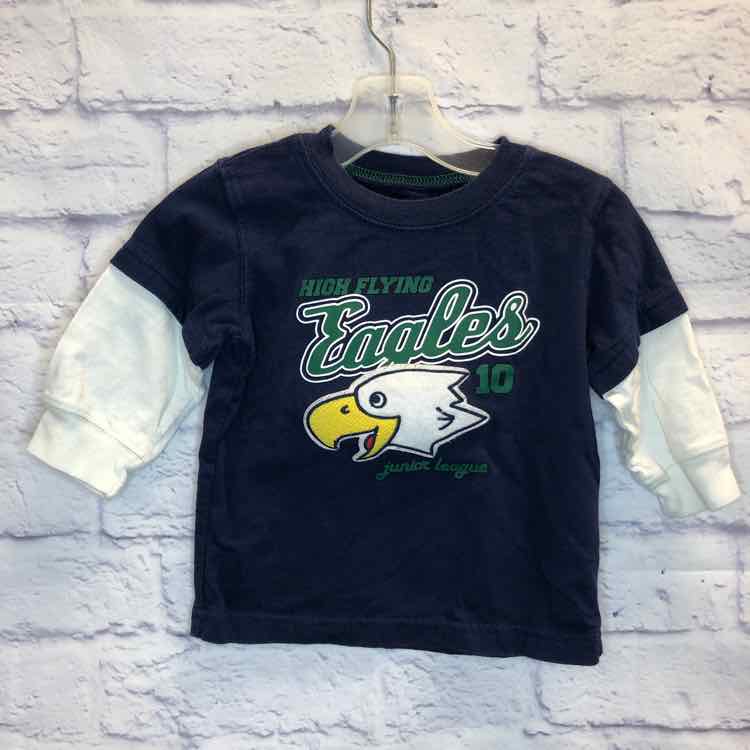 Carters Navy Size 12 Months Boys Long Sleeve Shirt