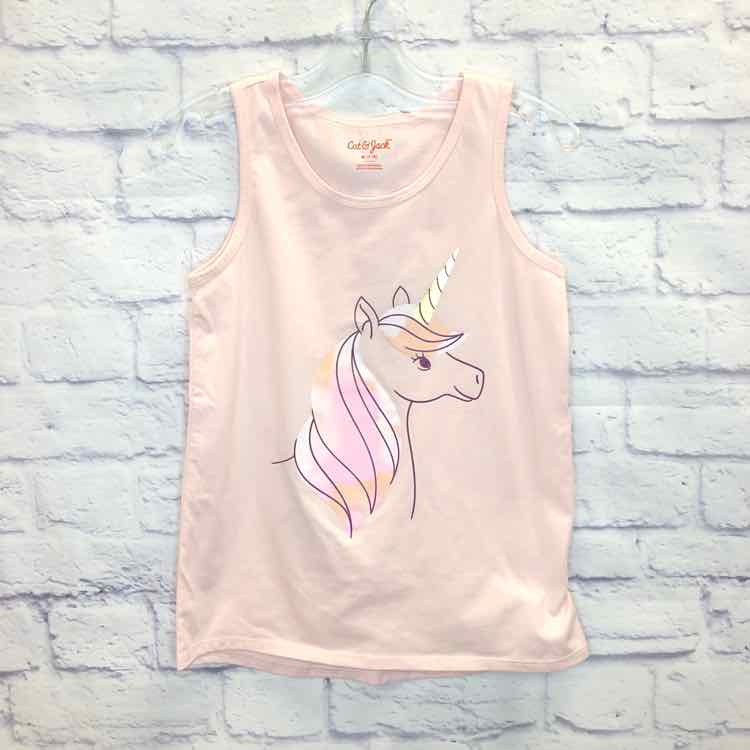 Cat & Jack Pink Size 7 Girls Tank Top