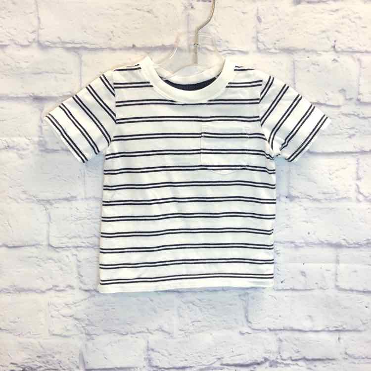 Carters Stripe Size 18 Months Boys Short Sleeve Shirt