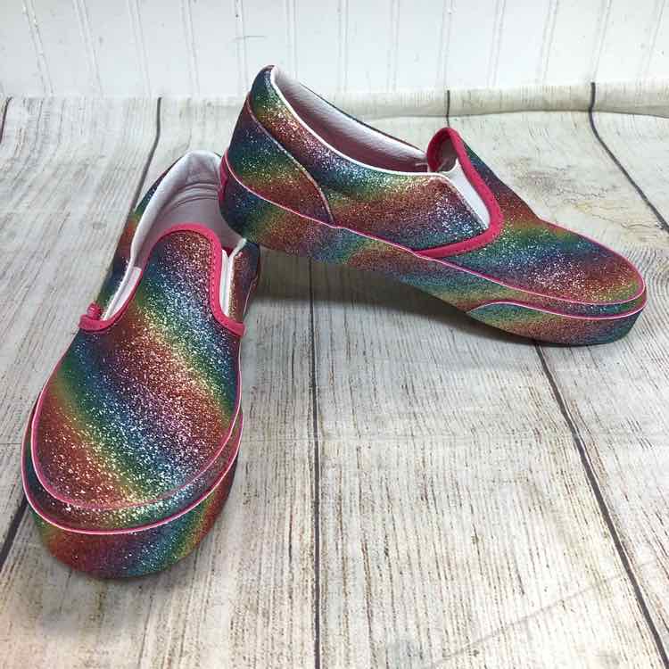 Brand New! Vans Rainbow Sparkle Size 3 Girls Slip On Shoes