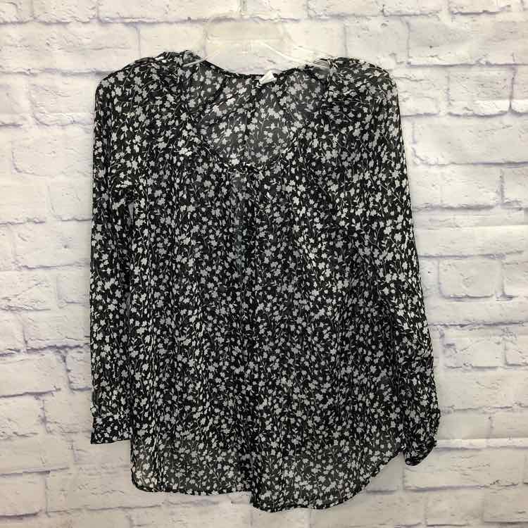 Old Navy Black & White Size XS Maternity Long Slv Top