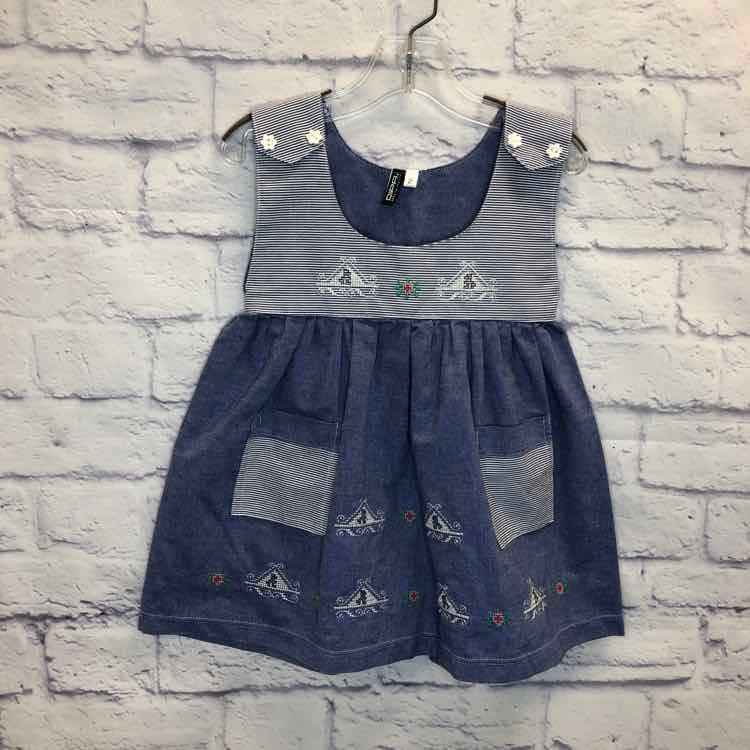 Dipa Blue Size 2T Girls Dress