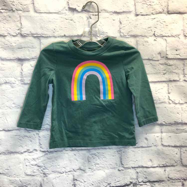 Cat & Jack Green Size 18 Months Girls Long Sleeve Shirt