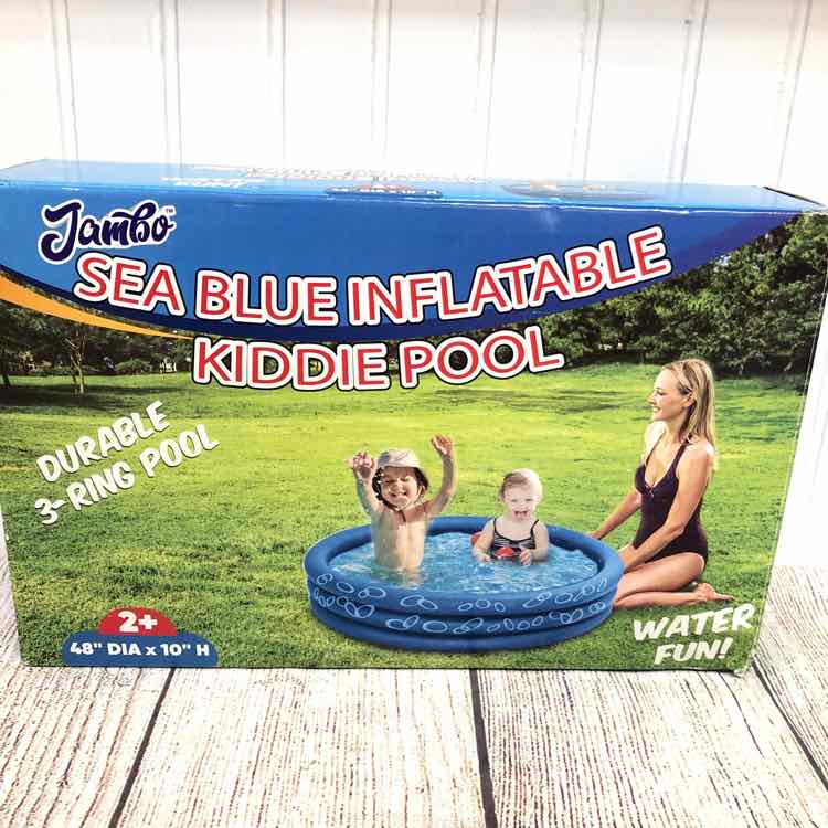 NEW Sea Blue Inflatable Kiddie Pool