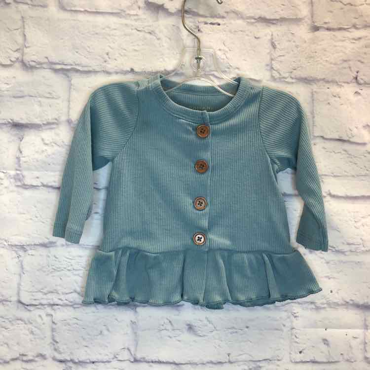 Tahari Blue Size 0-3 Months Girls Long Sleeve Shirt