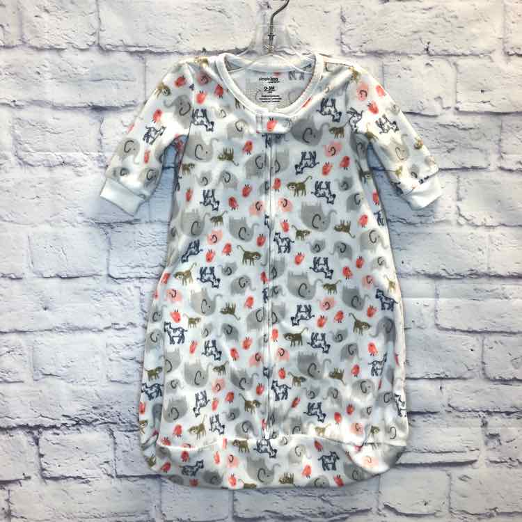 Simple Joys White Size 0-3 Months Fleece Girls Sleep Sack