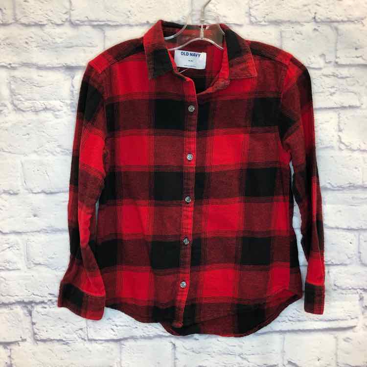 Old Navy Red & Black Size 8 Girl Polo or Button Down