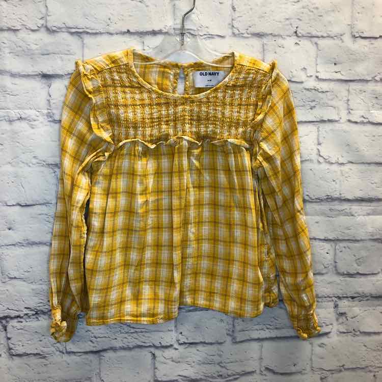 Old Navy Yellow Size 8 Girls Long Sleeve Shirt