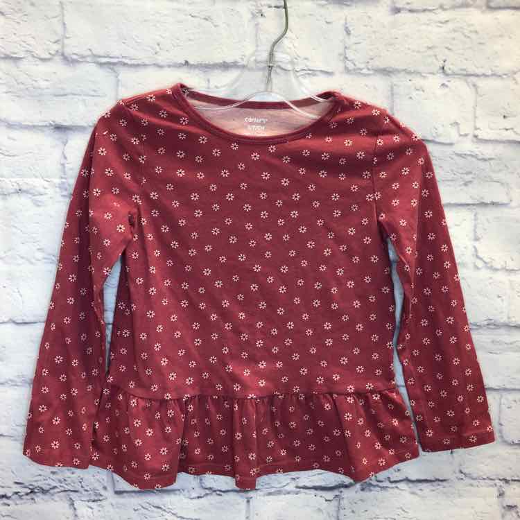 Carters Pink Size 6 Girls Long Sleeve Shirt