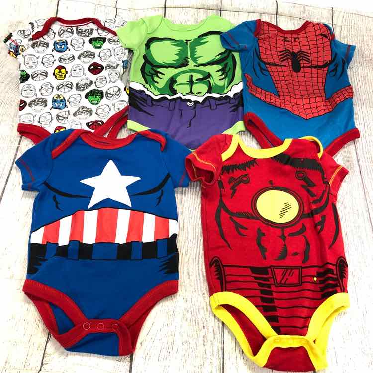 Marvel Red Size 0-3 Months Boys Bodysuit